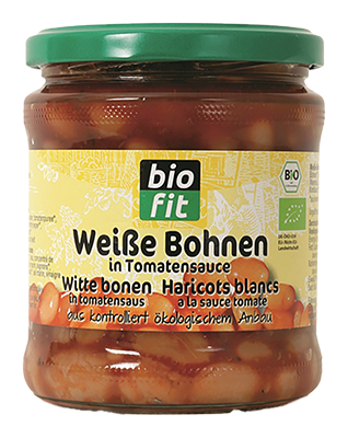 Biofit Witte bonen in tomatensaus bio 370ml