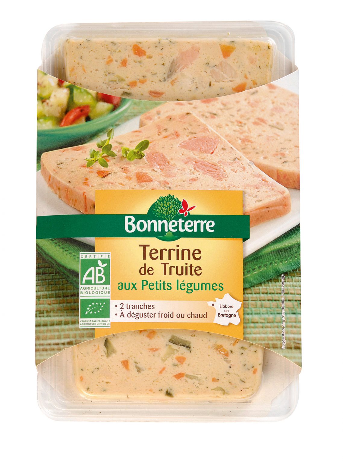 Bonneterre Terrine van forel met groenten bio 120g