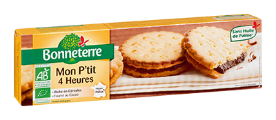 Bonneterre Koekjes gevuld met cacao bio 185g