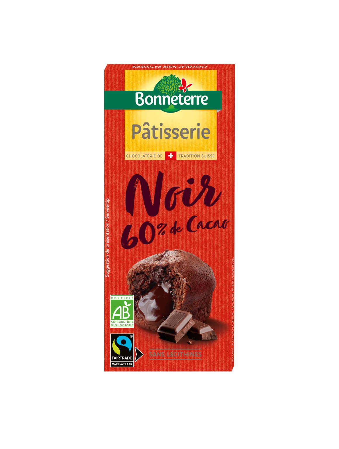 Bonneterre Pure chocolade patisserie 60% bio 200g
