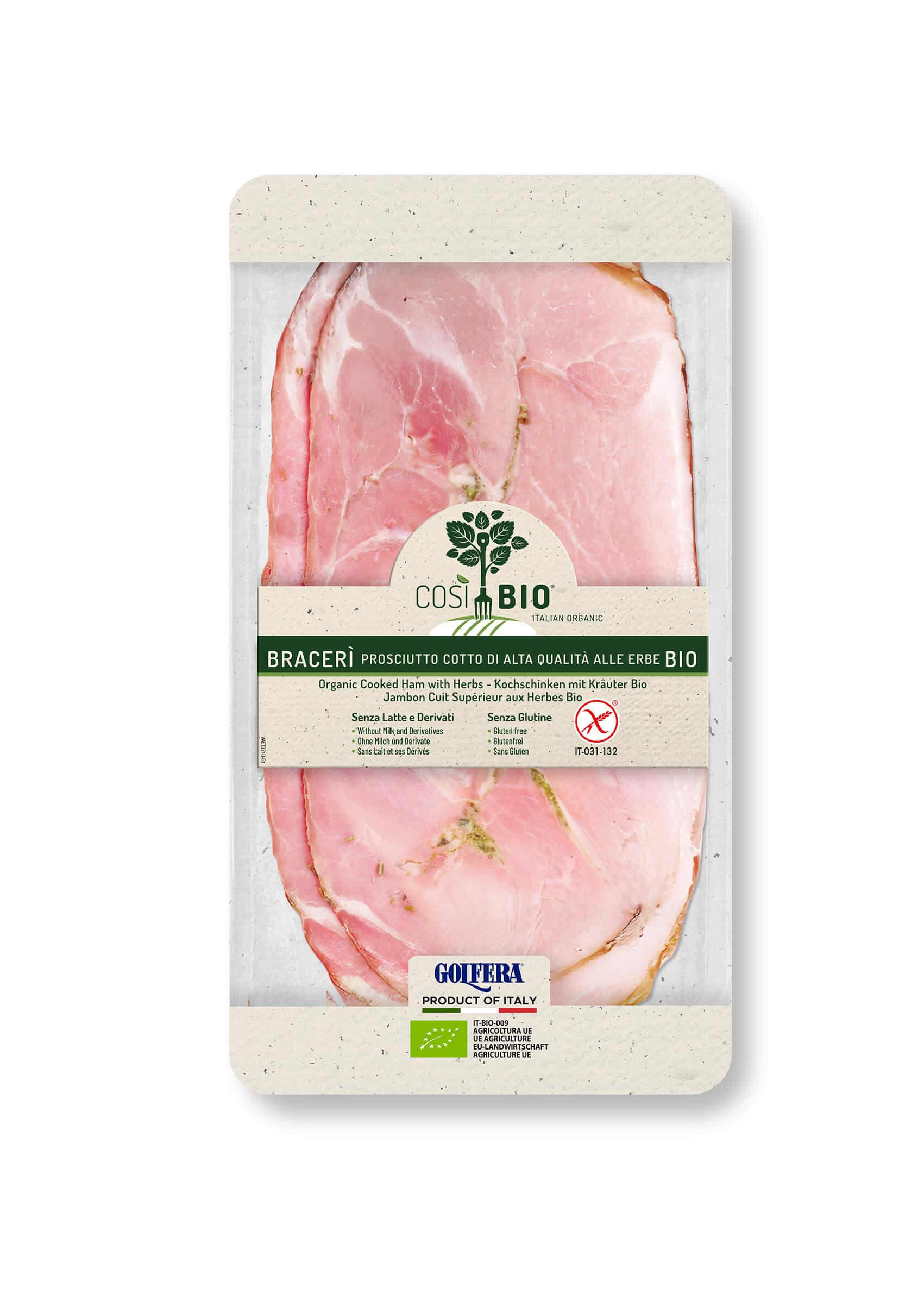 Cosi Bio Ham gekookt sneetjes "Braceri" bio 80g