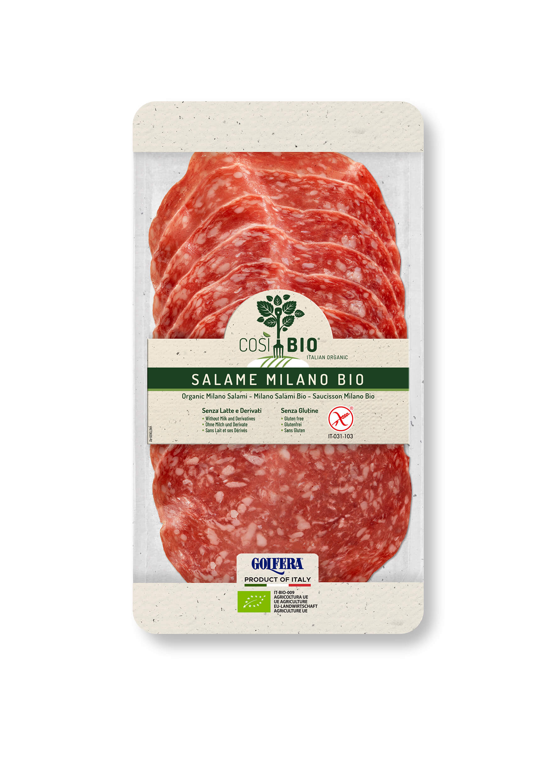 Cosi Bio Salami Milano sneetjes bio 80g