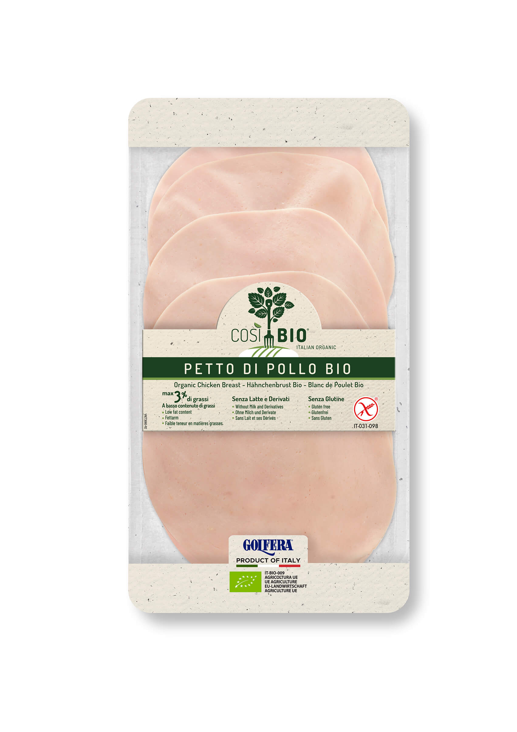 Cosi Bio Kippenwit sneetjes bio 80g
