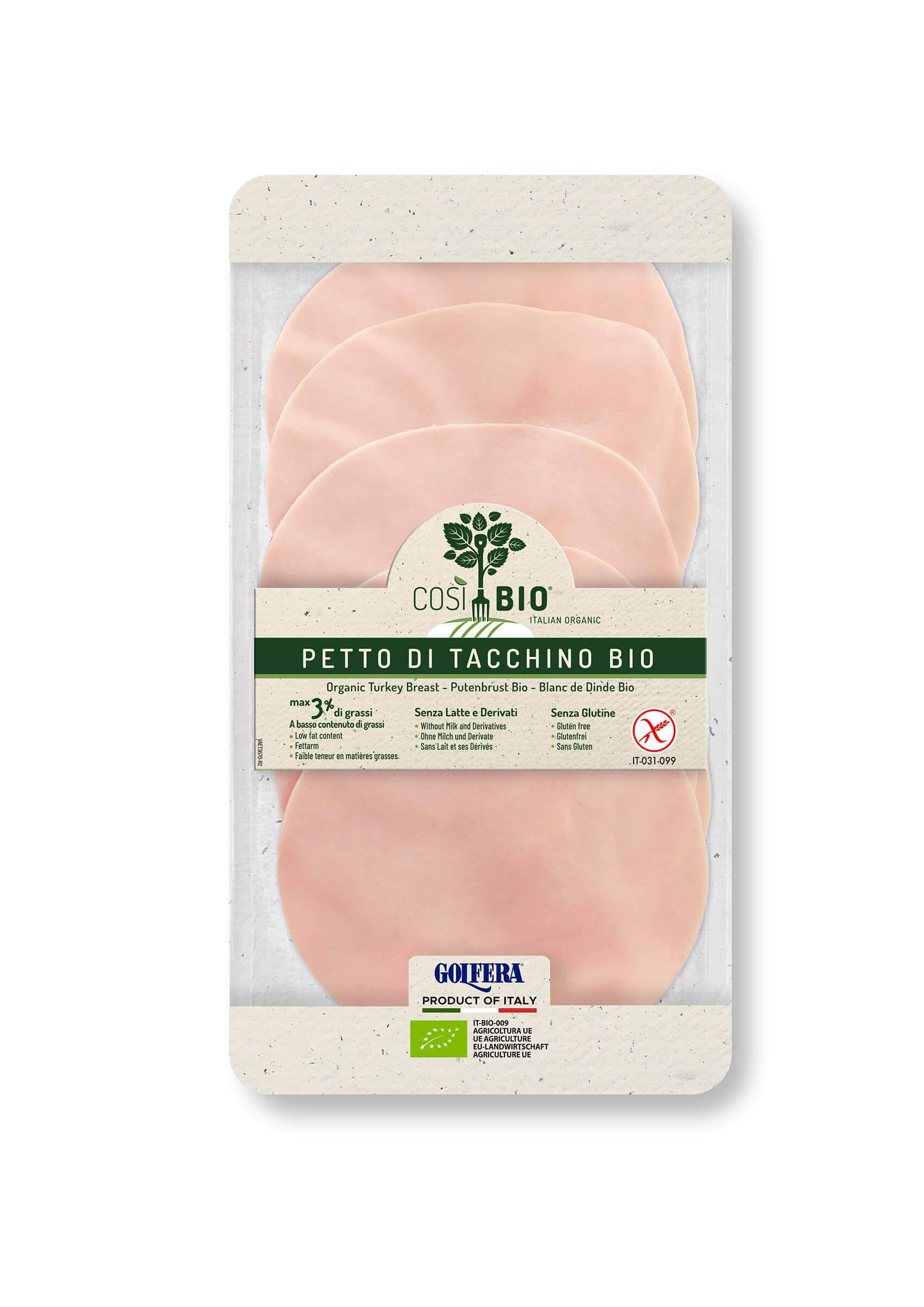 Cosi Bio Kalkoenwit sneetjes bio 80g