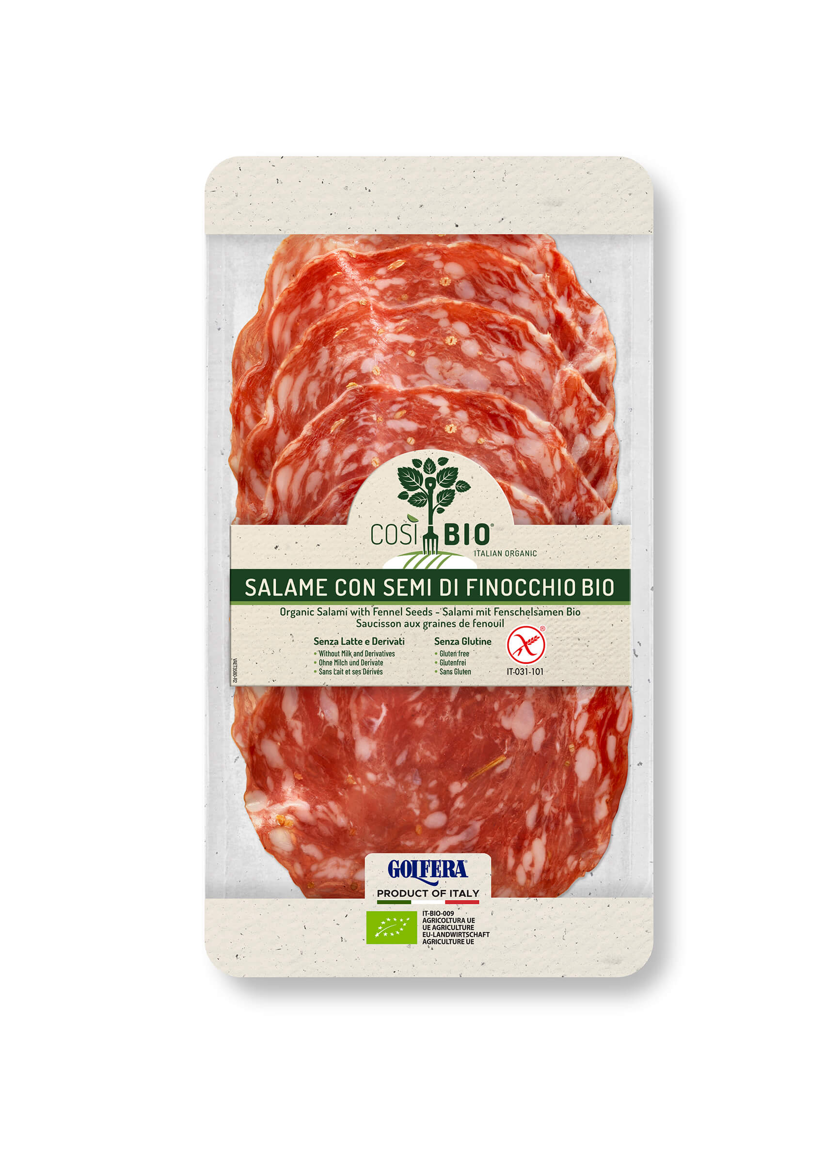 Cosi Bio Salami Finocchiona sneetjes bio 80g