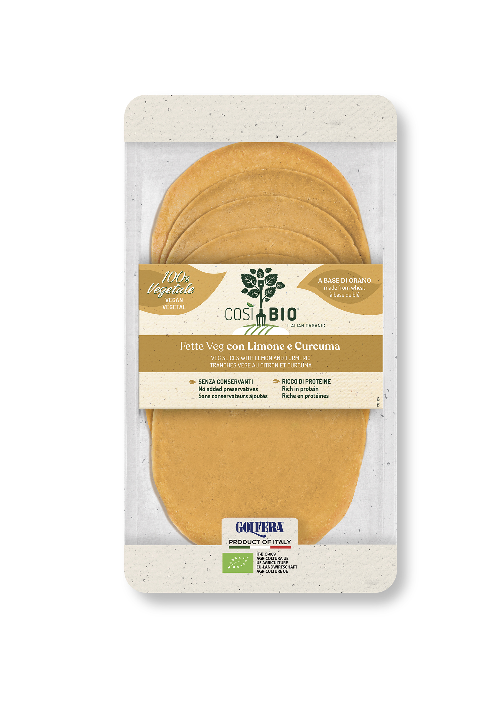 Cosi Bio Tarwe, kikkererwten, citroen en kurkuma sneetjes bio 80g