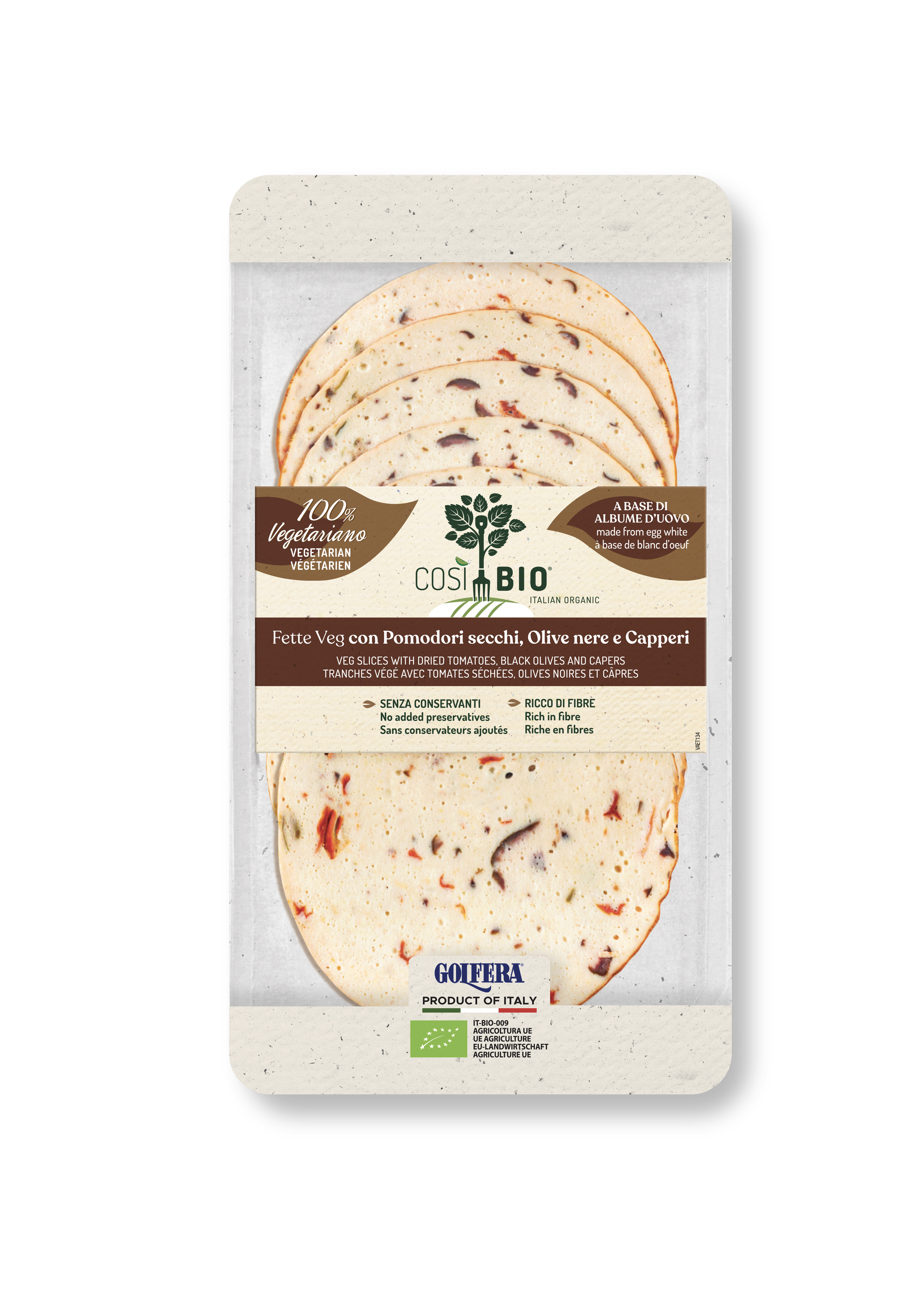 Cosi Bio Kikkererwten, tomaten, olijven en kappertjes sneetjes bio 80g