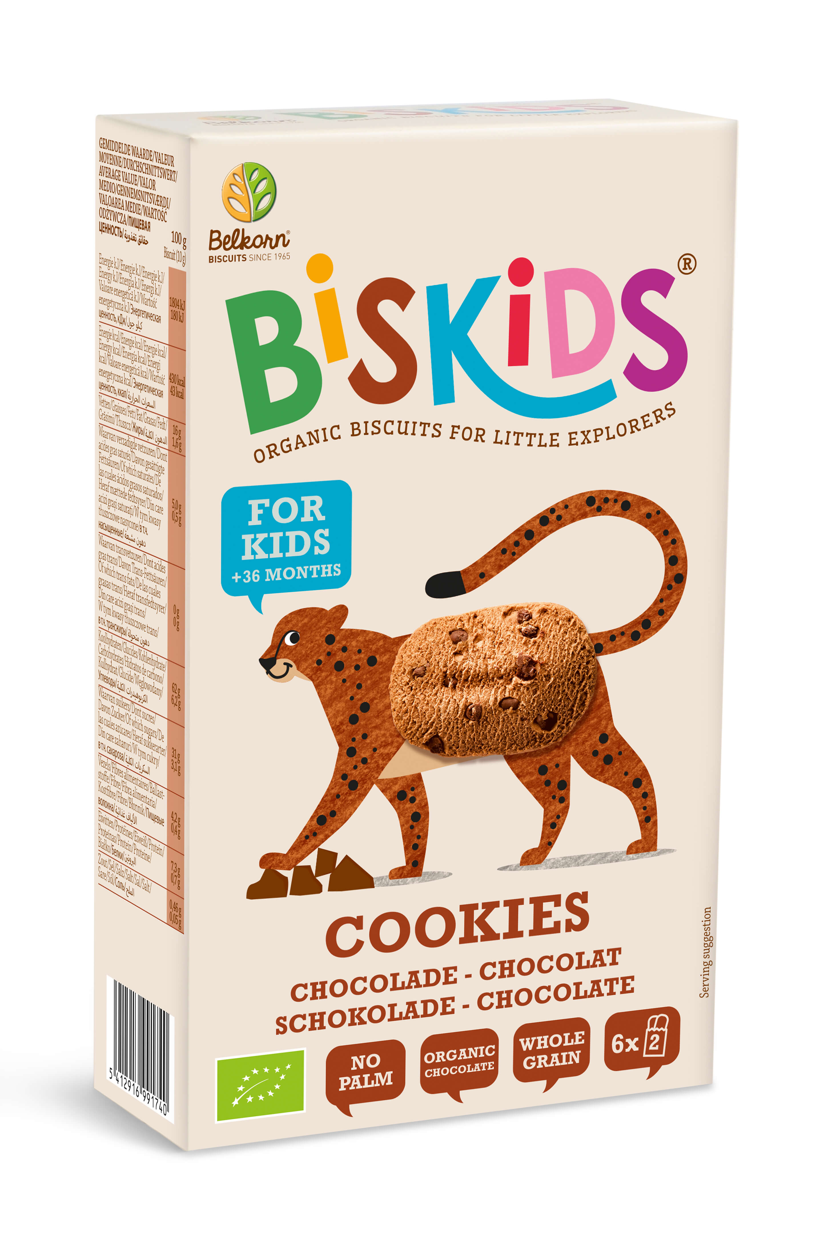 Biskids Koekjes met chocolade bio 120g