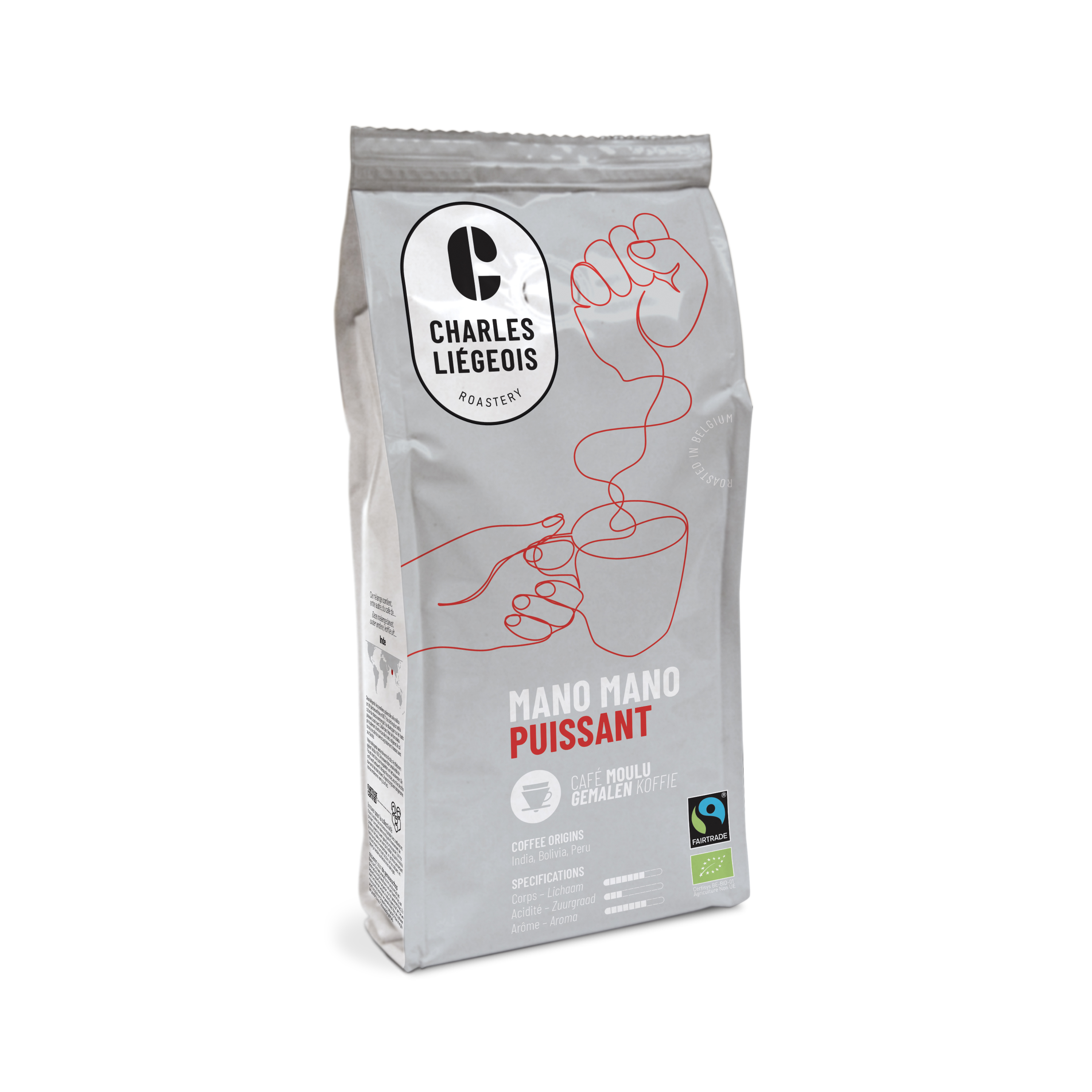 Charles Liégeois Koffie gemalen Mano mano krachtig bio 250g - 8995