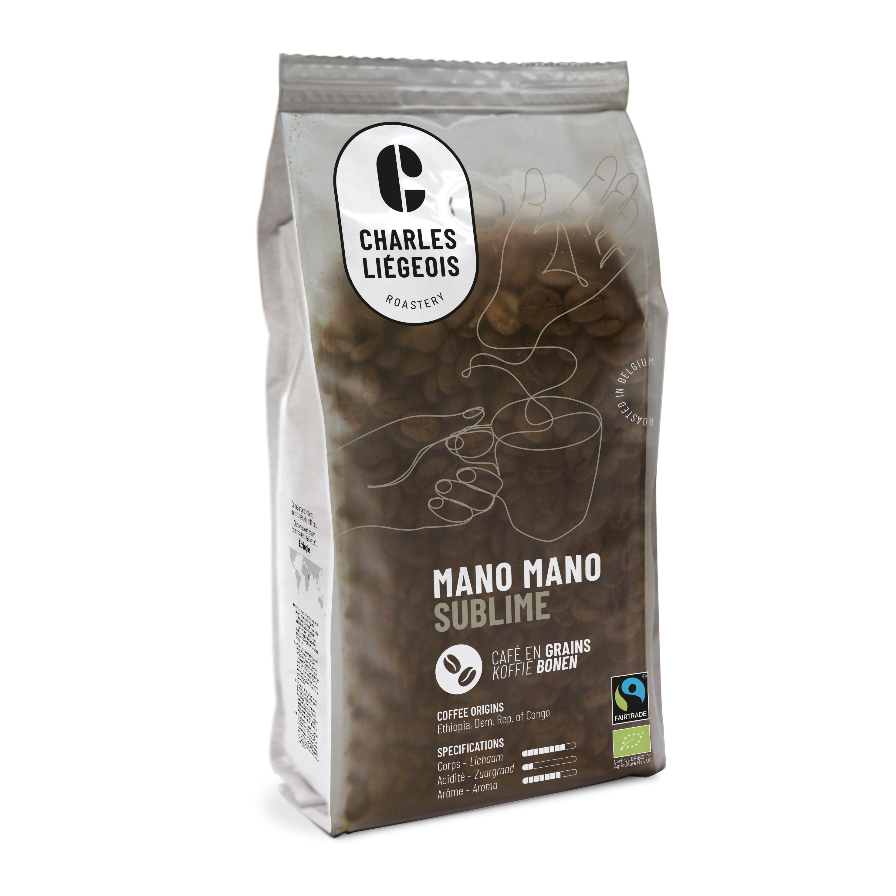 Charles Liégeois Koffiebonen Mano mano sublime bio 500g