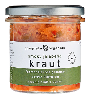 Completeorganics Gefermenteerde zuurkool met gerookte jalapeño bio 240g