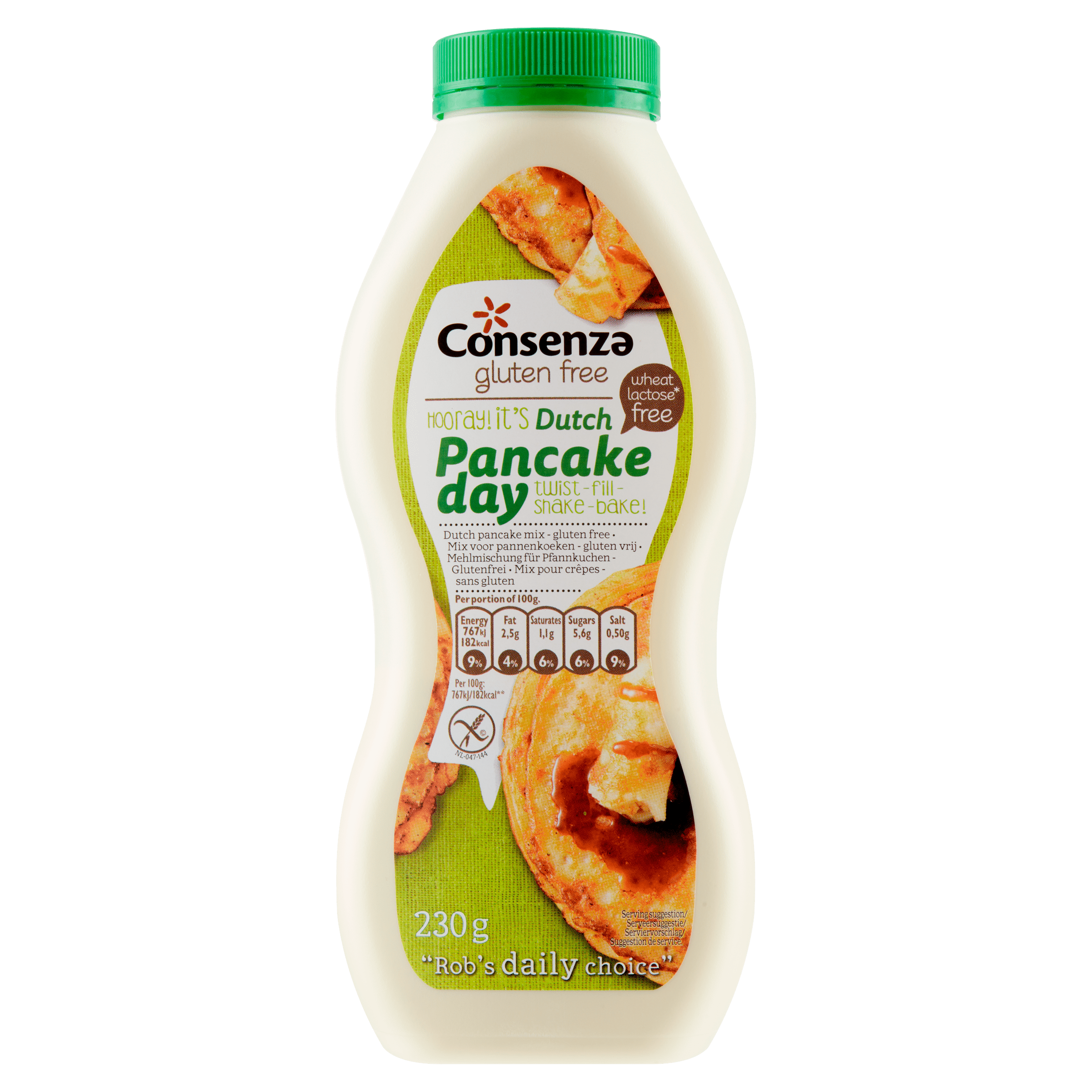 Consenza Pannenkoekshaker glutenvrij 230g