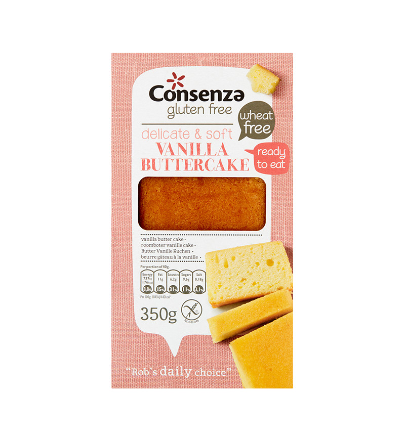 Consenza Roomboter vanille cake glutenvrij 350g