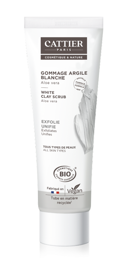 Cattier Peeling witte klei - aloë vera 100ml