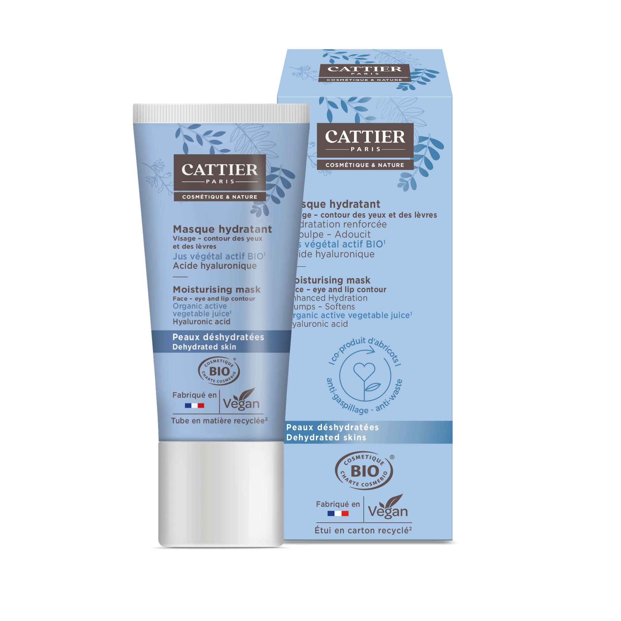 Cattier Vochtinbrengend masker gezicht & ogen 50ml