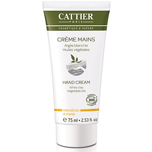 Cattier Handcreme witte klei droge handen 75ml