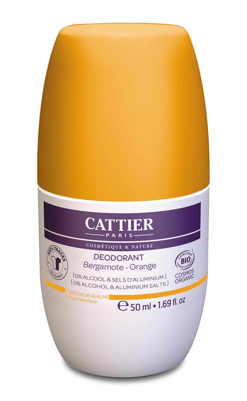 Cattier Deodorant roll-on 24h bergamot-sinaas 50ml