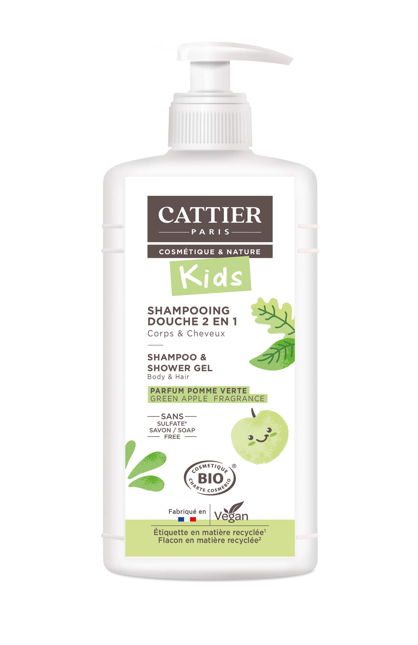 Cattier Shampoo kids 2 in 1 appel 500ml