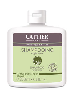 Cattier Shampoo vet haar groene klei 250ml
