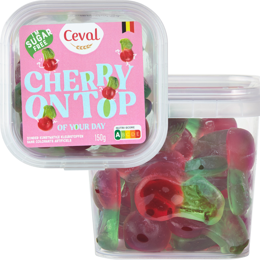 Ceval Snoep cherries suikervrij 150g
