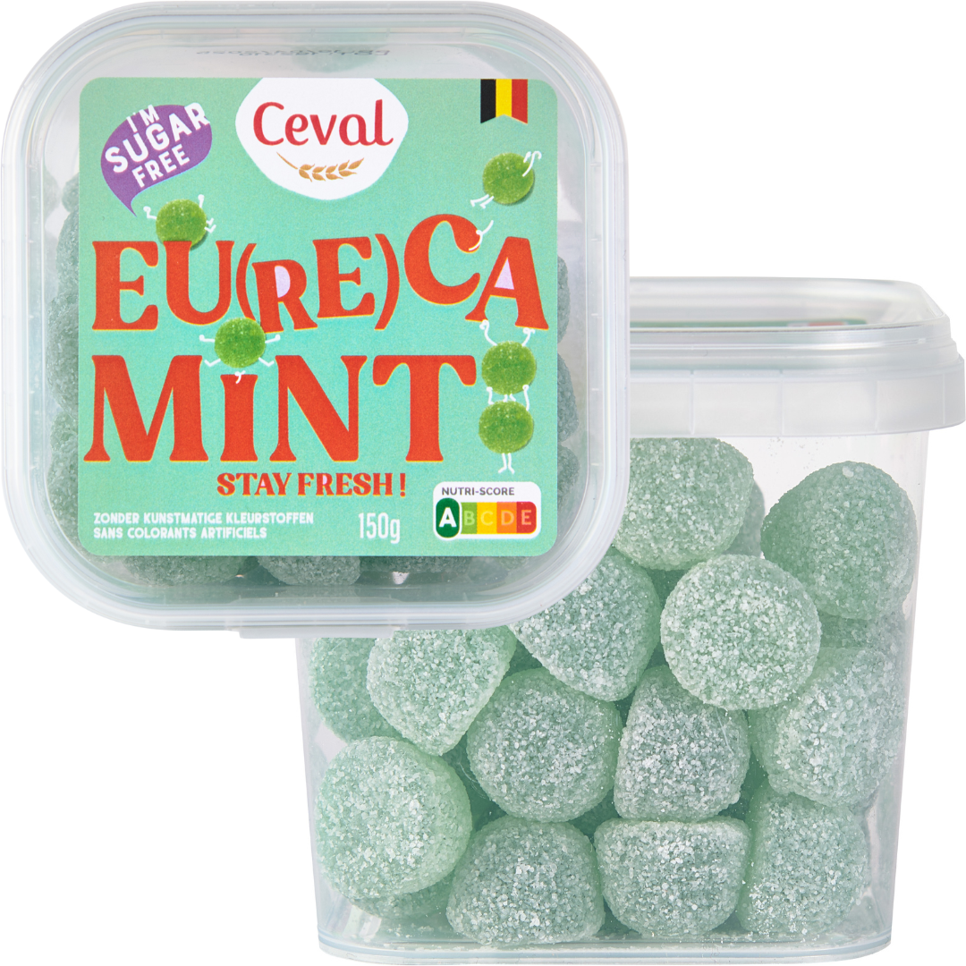Ceval Snoep eucamint suikervrij 150g