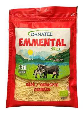 Danatel Emmental geraspt lactosevrij bio 150g