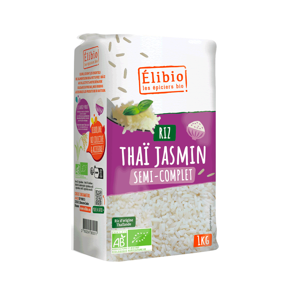 Élibio Rijst halfvol Thai bio 1kg
