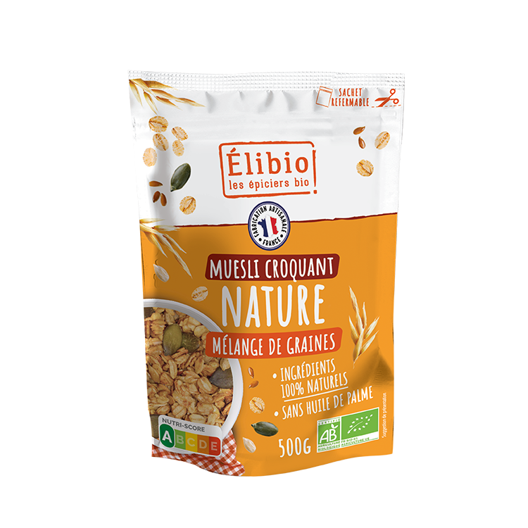 Élibio Krokante natuur muesli bio 500g