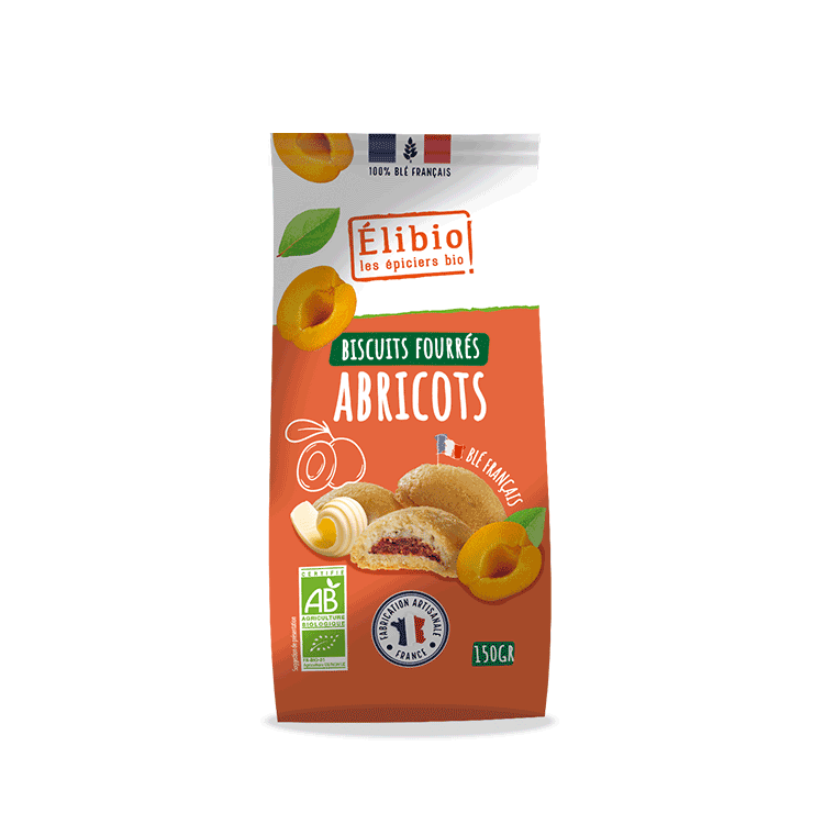 Élibio Koekjes met abrikozenvulling bio 150g