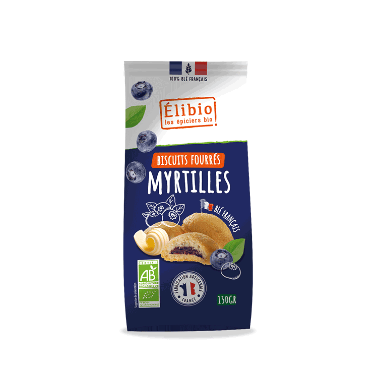 Élibio Koekjes met bosbessenvulling bio 150g