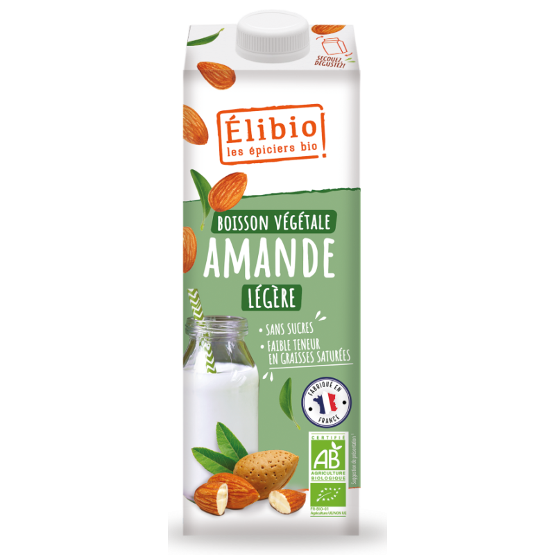 Élibio Boisson amande légère bio 1L
