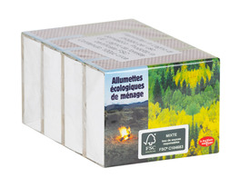 La Droguerie Ecologique Set van 4 doosjes keuken lucifers FSC