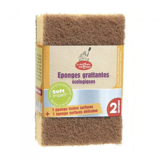 La Droguerie Ecologique Groene en bruine spons