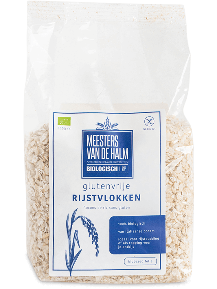 De Halm Rijstvlokken glutenvrij bio 500g