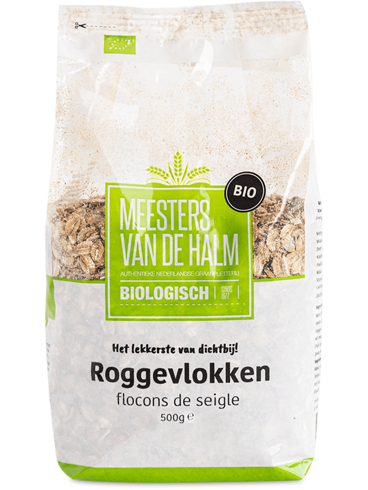 De Halm Roggevlokken bio 500g
