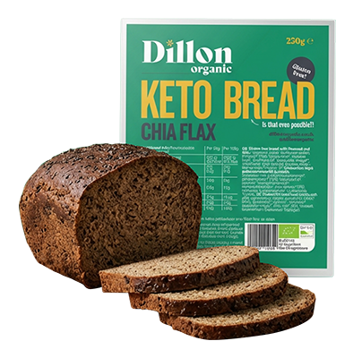 Dillon Organic Keto brood chia lijnzaad glutenvrij bio 250g