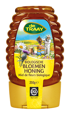 De Traay Bloemenhoning knijpfles bio 250g