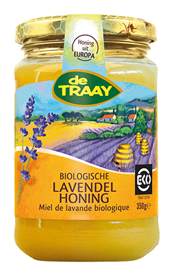 De Traay Lavendel-zonnebloem honing bio 350g