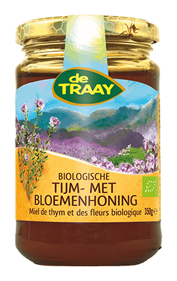 De Traay Tijm met bloemenhoning bio 350g