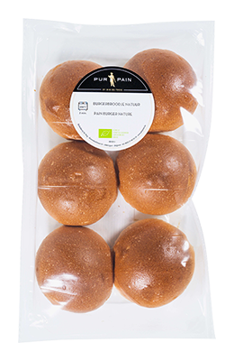 Pur Pain Hamburgerbroodje rond bio 6x80g