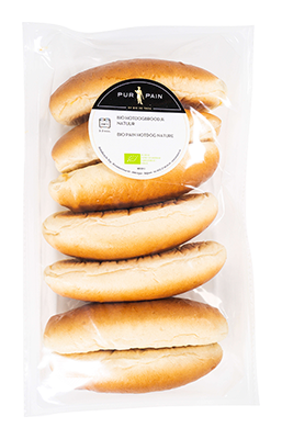 Pur Pain Hotdog broodje natuur bio 7x80g