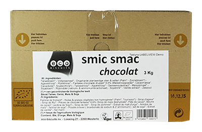 Eco-Bisc. Smic-smac chocoladekoekjes bio 3kg