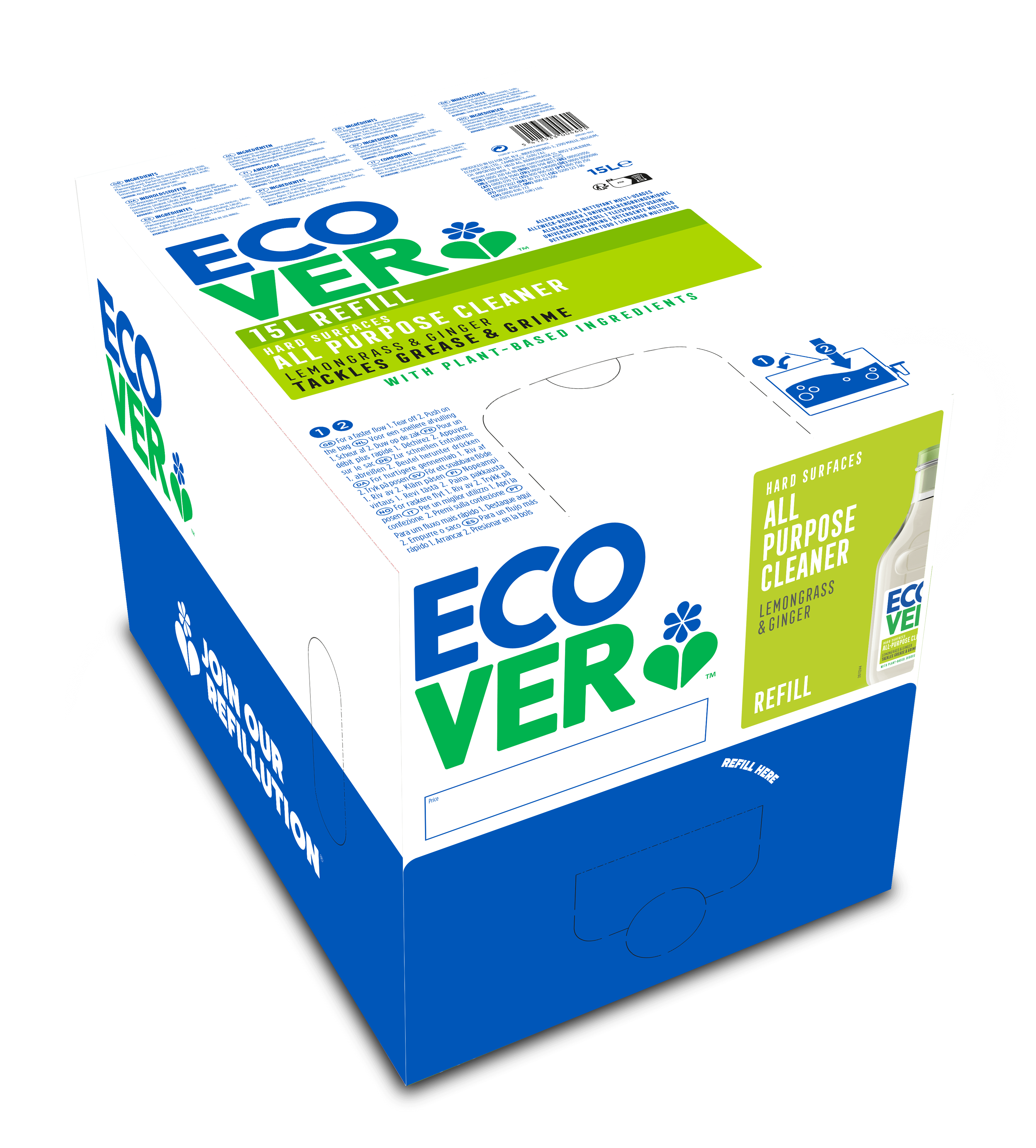 Ecover Allesreiniger citroengras & gember BIB 15L