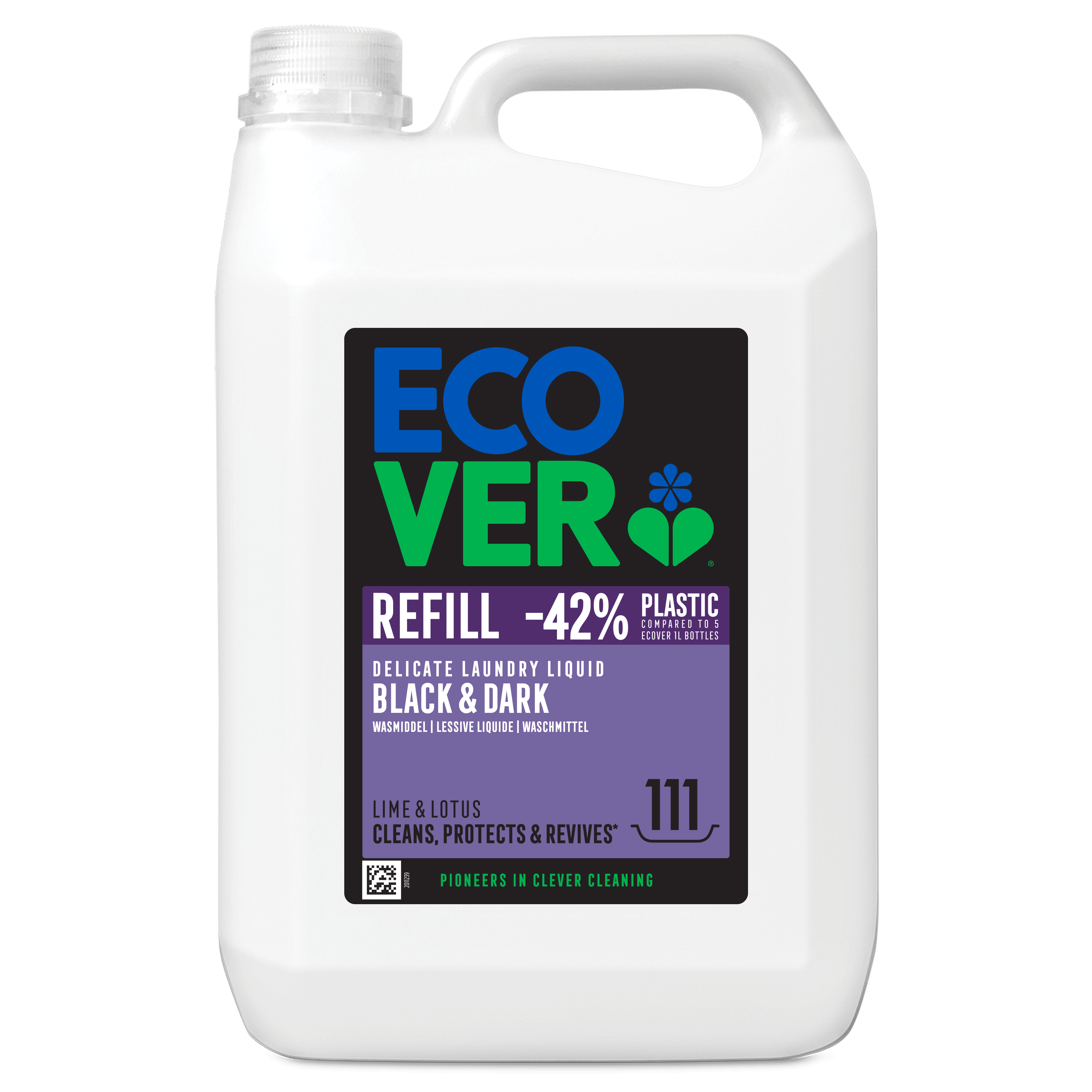 Ecover Vloeibaar wasmiddel zwart limoen & lotus 5L