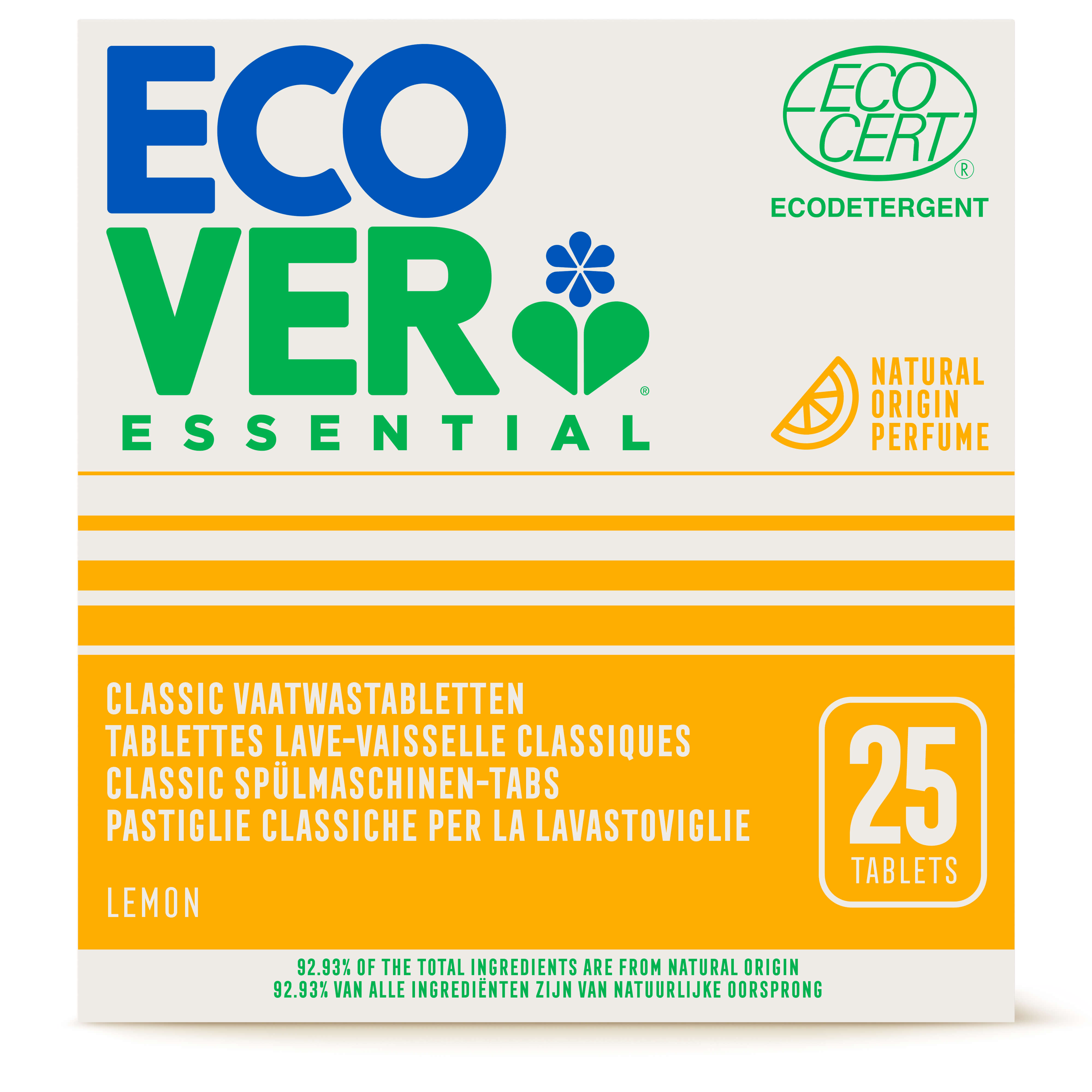Ecover Essential Vaatwastabletten classic(25tabs) 0.5kg