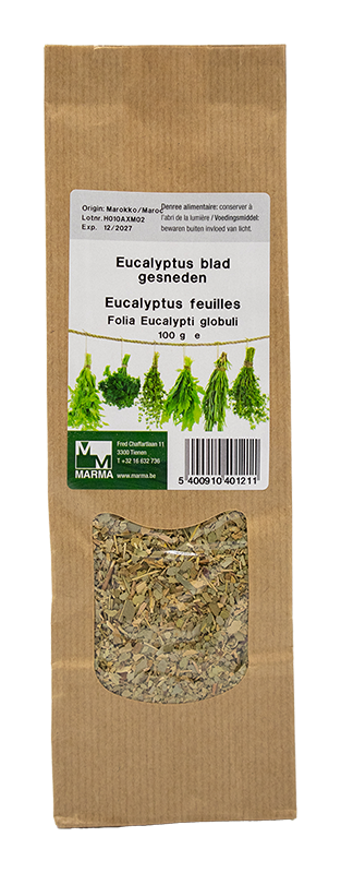 Marma Eucalyptus blad gesneden 100g - Eucalyptus globulus