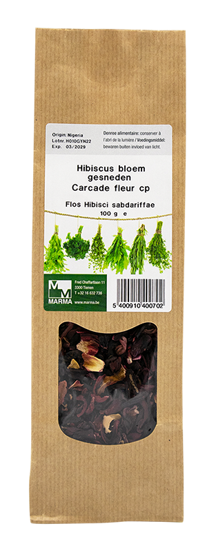 Marma Hibiscus bloem gesneden 100g - Hibiscus sabdariffa