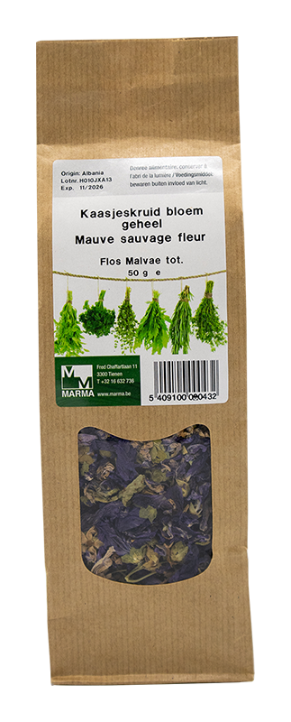 Marma Kaasjeskruid bloem geheel 50g - Malva sylvestris