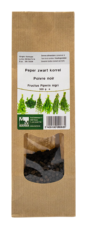 Marma Peper zwarte korrel 100g - Piper nigrum