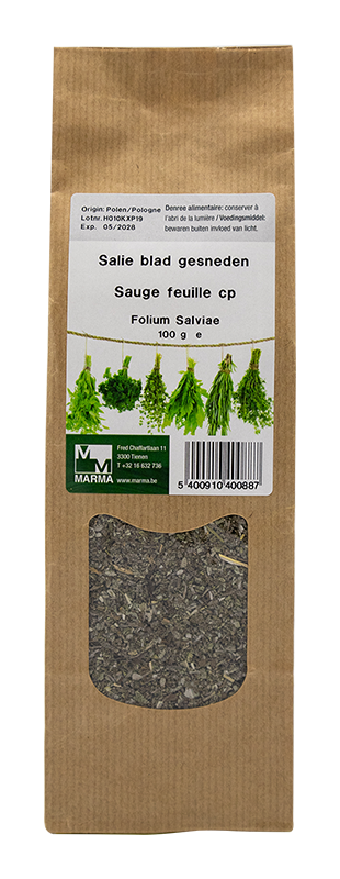 Marma Salie blad gesneden 100g - Salvia officinalis